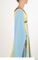  Photos Woman in Historical Dress 13 15th century Medieval clothing blue Yellow and Dress upper body 0003.jpg